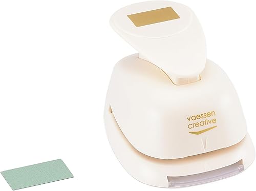Vaessen Creative Perforatrice Rectangle - 1.8 x 3.3 cm - pour Projets DIY, Papier Scrapbooking, Plastique Fou, Bullet Journaling, Cartes de Vœux, Papier Découpage, Étiquettes, Décorations - Nail Gallerys