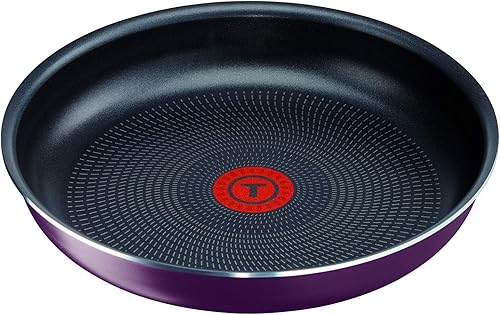 Tefal Ingenio Essential Batterie de cuisine 4 pièces, Poêles 22/24/26 cm, 1 poignée classic noire, Compatible tous feux sauf induction + four, Fabriqué en France L2019202, Violet - Nail Gallerys