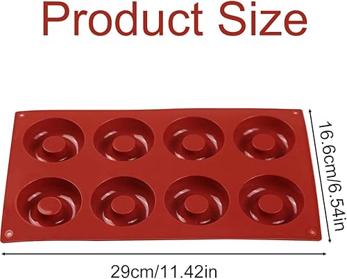 Moule Donuts Silicone 8 Cavités Moule à Donuts Silicone, Anti-Adhésifs Moule Donuts Cake Factory, Résistant À La Chaleur Moules à Pâtisserie pour La Cuisson Des Beignets - Nail Gallerys