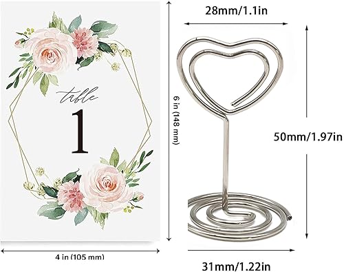 Numéro de Table de Mariage,Tangger Papier Carte de 1-20 décorations 15 cm x 10 cm,Plan de Table Mariage Idéal pour Les Mariages, Les Cadeaux de Naissance, Les Anniversaires et Les Événements - Nail Gallerys