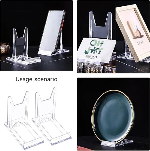 CANGANG 10PCS Support de Présentation Réglable, acrylique Support de Présentation Réglable présentoir multifonctionnel photo présentoir placement carte téléphone livre disque - Nail Gallerys
