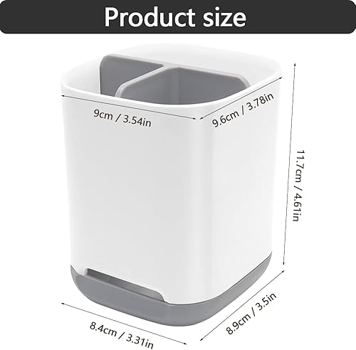 Aoyswuz Porte Brosse à Dents Amovible 11.7 * 9.6 * 9 cm 3 Emplacements Stand Dentifrice, Pot Brosse à Dent Salle de Bain pour Dentifrice et Brosse à Dents - Nail Gallerys