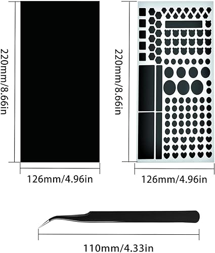 Hundredweat Atténuants De Lumière Filtres LED Gradation Lumière Autocollants Blocage Lumière Autocollant de Gradation 50% pour Produits électroniques Téléviseurs Routeurs Horloges Climatiseurs (Noir) - Nail Gallerys