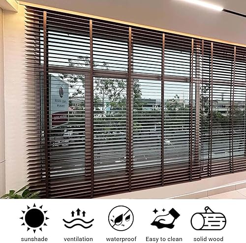 Stores Vénitiens intérieurs en Bois sur Mesure, 30-180 Cm L X 60-200 Cm H Store Occultant Rideaux D'intimité Horizontaux Isolation Thermique Volets Preuve De l'eau(Blanc) - Nail Gallerys