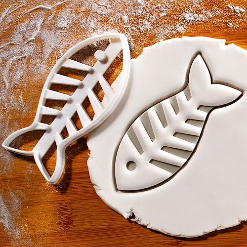 BAKERLOGY Emporte-pièce Arête de Poisson - Conception détaillée d'emporte-pièces pour la pâtisserie et l'artisanat, adaptée au fondant, à la pâte, à l'argile - Nail Gallerys