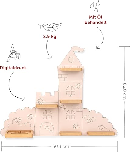 tonies Étagère en château Magique pour toniebox et Figurines - Grande étagère Rose poudré pour jusqu'à 40 - Nail Gallerys