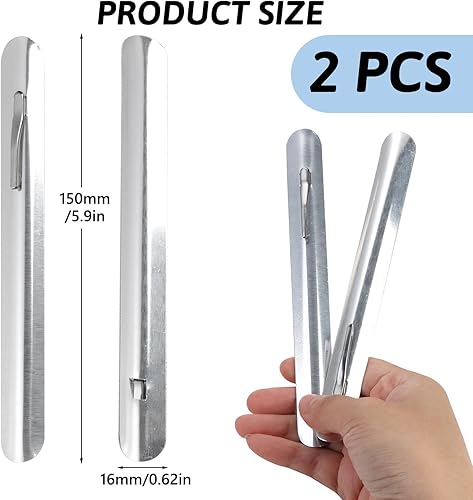 2 Pièces Ramasse Miettes de Table INOX Courbé, Ramasse Miettes pour Nettoyer Facilement Votre Nappe, Pratique Ramasse-Miettes de Restaurant pour Serveurs, Accessoires Restaurant Manuel (Argent) - Nail Gallerys