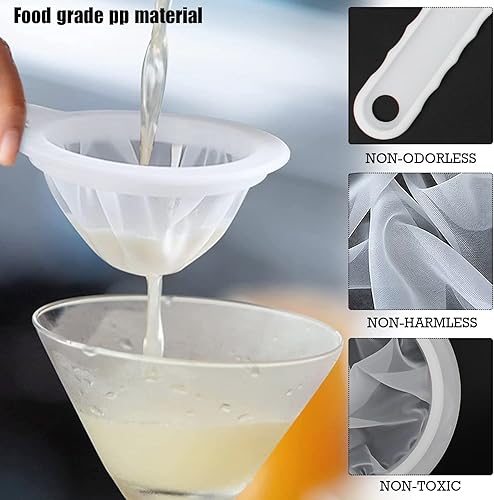 Filtre à Alimentaire Filtre à Tamis Fin 100/200/400Mesh Filtre Nourriture de Nylon pour Lait de Soja Vin Café Lait Yaourt Jus - Nail Gallerys