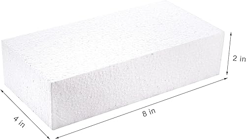 YOUEON Lot de 12 blocs rectangulaires en mousse de polystyrène pour loisirs créatifs, arrangements floraux, modélisation, 20 x 10 x 5 cm, blanc - Nail Gallerys