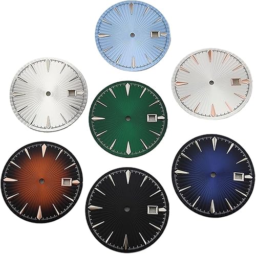 PSDFJAD ZHGUIMING Cadran NH35, Cadran de Montre 35 mm, à la Mode avec Une variété de Couleurs adaptées au Mouvement de Montre NH35 for Homme(NO.1J) - Nail Gallerys