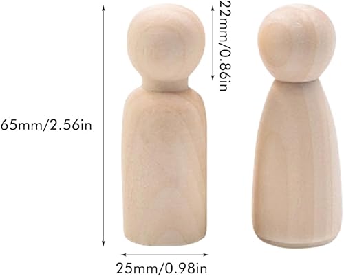 Lot de 20 figurines en bois à peindre, poupées à peindre, figurines familiales, cônes en bois, décoration, bricolage, peinture, mariage, anniversaire, décoration - Nail Gallerys