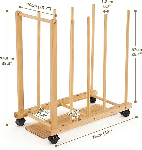 VISWIN Art Storage Rack, Art Canvas Storage, Canvas Boards Rack Art Storage avec Handle & Caster Wheels pour Dessin Board, Panel, Papier-Pad pour Studios d'art, œuvres d'art, galerie - Nail Gallerys