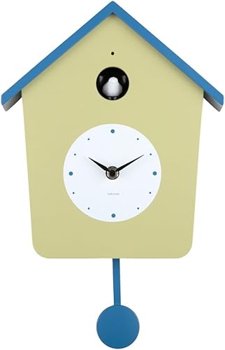 Karlsson Horloge murale coucou en vert thé et bleu classique avec pendule - Nail Gallerys