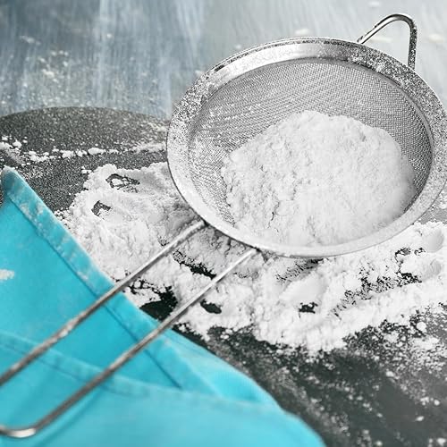 PARENCE.- Lot de 2 Tamis Inox 8 cm Diamètre - Tamis Maillage Fin en Acier Inoxydable - Filtre à Farine, Pâtisserie - Facile à Nettoyer - Accessoire Cuisine Polyvalent, 2 Pièces - Nail Gallerys