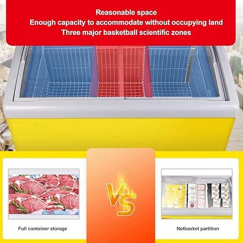 Paniers de Rangement pour Réfrigérateur et Congélateur, Panier de Rangement en Fil Métallique avec Revêtement PE avec Poignées, Paniers de Rangement à Suspendre pour (L 49,5 cm X - Nail Gallerys