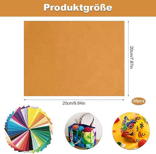 Lot de 30 tissus en coton uni, pour patchwork, 20 x 25 cm, pour matelassage, bricolage, couture, artisanat - Nail Gallerys