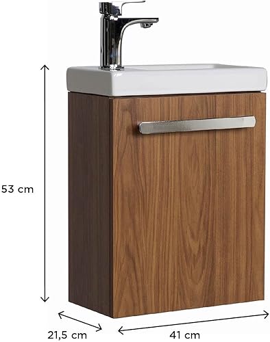 MOB-IN Lave-Mains Nevada avec Vasque céramique L 41 x H 53 x P 21,5 cm - Nail Gallerys