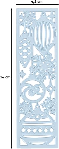 Nellie's Choice Matrice de Découpe Boules de Noël de 14 x 4,2 cm Matériel-Cutting Dies pour Scrapbooking Accessoires, Cartes et Décorations, Bleu, 140x42mm - Nail Gallerys
