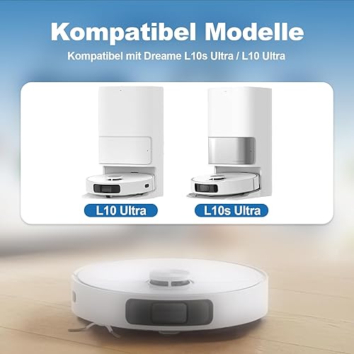 Estelife Kit d'accessoires pour Dreame L10s Ultra/L10 Ultra, 6 serpillères, 6 sacs à poussière, 4 brosses latérales, 2 filtres, 1 brosse principale, pièces de rechange pour robot aspirateur - Nail Gallerys