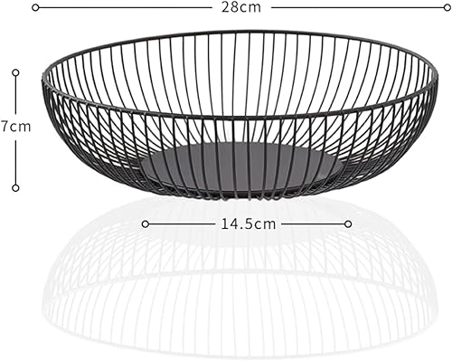 BOTOING Corbeille à fruits, en métal noir mat, corbeille à fruits, panier à suspendre, pour le stockage des légumes - Nail Gallerys