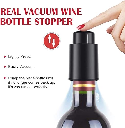 CVOZO 2 pièces bouchons de bouchon de vin sous vide, bouchons de vide réutilisables à Champagne avec marqueur de date, meilleur cadeau pour les amateurs de vin cadeau de Noël - Nail Gallerys