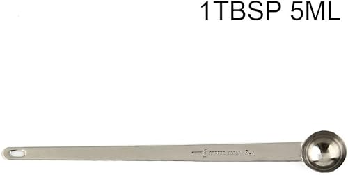 Cuillère doseuse à café moulu en acier inoxydable à long manche - Cuillère à café - Accessoires pour assaisonnement et pâtisserie (30 ml) - Nail Gallerys