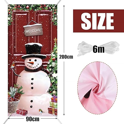 GEBETTER Bannière Porte Noël Couverture Porte Toile de Fond Décoration Suspendue Extérieure Mur Fenêtre Photobooth Accessoire 200cm*90cm (Chat et Chien) - Nail Gallerys