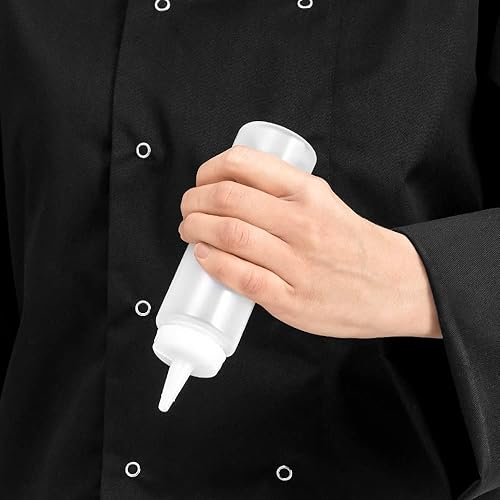 Forgast Distributeur de Sauce | Capacité 250 ML | Transparent | Bouteille Pressée en Plastique | Bouteille Pressée Professionnelle | pour Sauces, Ketchup, Moutarde BBQ | Bouteille de Recharge - Nail Gallerys