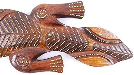 Gecko Mural en Bois 50cm - Décoration Exotique - Nail Gallerys