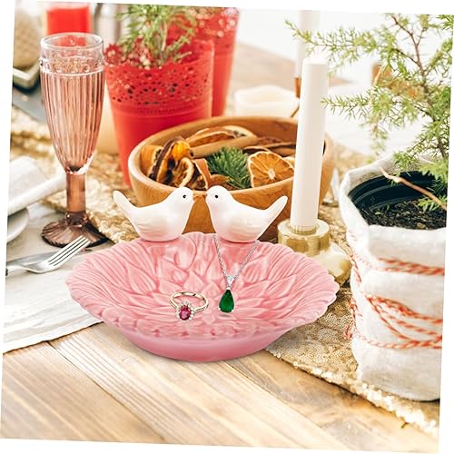 LIFKOME Décoration De Chambre Charmante Assiette En Céramique Pour Oiseaux Artisanat Bibelot Rangement De Desserts - Nail Gallerys