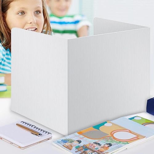 Zestvria Diviseurs de confidentialité pour bureau de classe, lot de 4 | Séparateur de bureau pour étudiants, dossiers de confidentialité faciles à laver pour l'école, accessoires d'apprentissage - Nail Gallerys