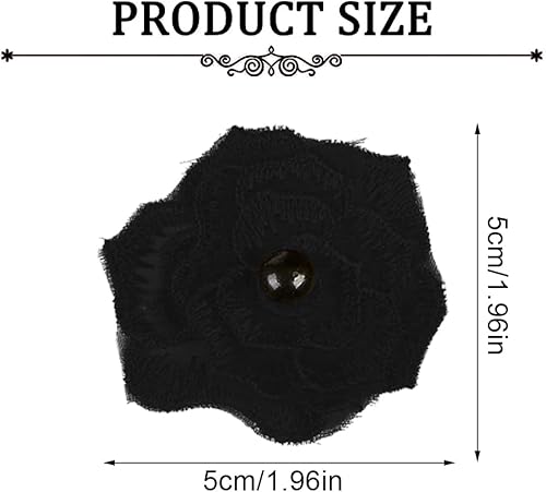 REC Lot de 10 écussons Thermocollants Brodés en Dentelle Noir en Forme de Fleur,Patch Thermocollant Fleur,Application Brodée,Appliqués à Coudre,Patches Décoratifs Brodés pour Décoration - Nail Gallerys