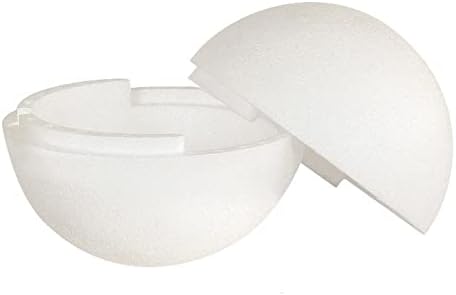 Lealoo Boule polystyrène Styropor séparable, diam 25 cm/250 mm, Sphère sécable en Styropor Blanc densité Pro - Nail Gallerys