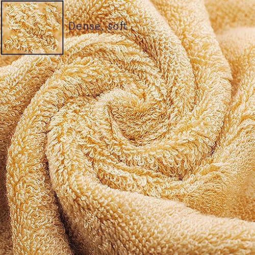 BAIAA Serviette Bain, Fibre de Bambou, Ondulation Douce et Confortable, Serviette de Luxe, Terry étroitement arrangé, Triple Absorption d'eau, 70 * 140cm (Green) - Nail Gallerys