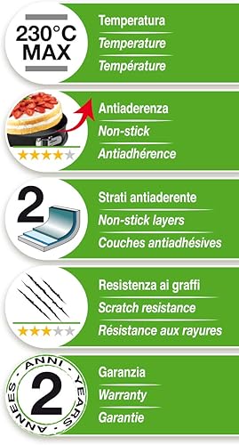 Guardini Gardenia, Moule carré 24 x 24 cm, Acier avec revêtement anti-adhérent, Couleur noire, Noir - Nail Gallerys