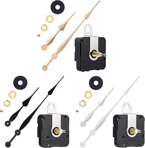 Diogeynu Mécanisme de mouvement d'horloge murale à aiguilles - Couple élevé - Pièces de rechange à piles - Nail Gallerys