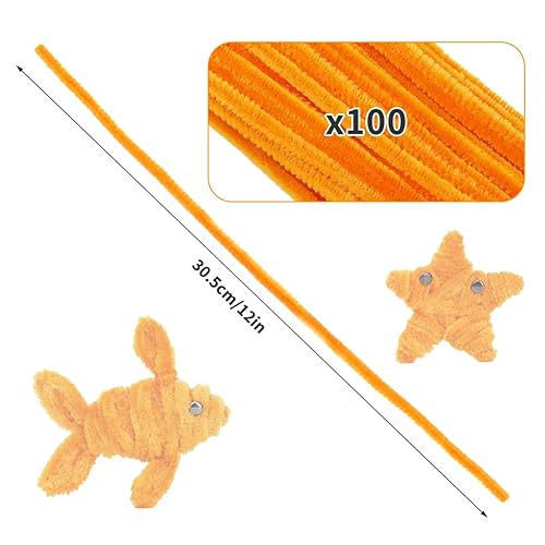 Lot de 100 nettoyeurs pour pipes Orange - Nail Gallerys