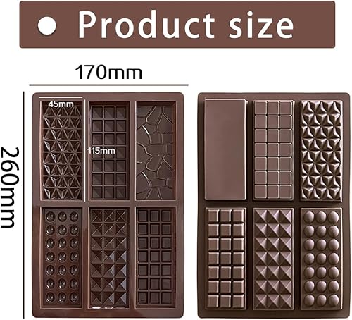 XYTAHDM 4-en-1 Moule à Tablette de Chocolat Profond, 2Pcs Moule à Chocolat pour Dubaï Chocolat Pistache,DIY Moule à Barre de Chocolat, Moule en Silicone pour Chocolat Praline Bonbons - Nail Gallerys