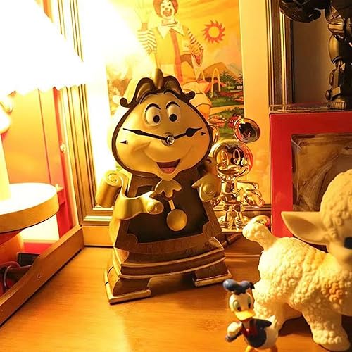 LJWW Bougeoir en résine La Belle et la Bête - Décoration de réveil rétro - Décoration d'intérieur - Cadeau d'anniversaire (lumières LED) - Nail Gallerys