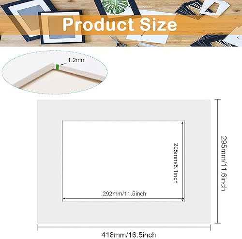 GIRAFEDA 12 Pcs Passe Partout Passe Partout Cadre Carré Passe Partout Encadrement Blanc Passe Partout Dessin Passe Partout Photo A3 Tableau Passe Partout pour Cadre Photo Maison Déco-30*40cm(20*29cm) - Nail Gallerys