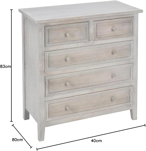 Atmosphera - Commode Charme en Bois Blanchi - Nail Gallerys