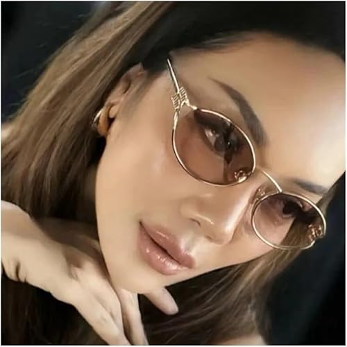 LPNGTNG Lunettes de soleil rétro petite monture femme homme métal lunettes de vue monture lunettes de soleil protection UV - Nail Gallerys