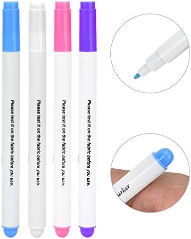 4 pièces stylo marqueur de tissu à encre disparaissant Air de fuite stylo de marquage de tissu effaçable à l'eau pour la couture de tissu et de tissus, couture - Nail Gallerys
