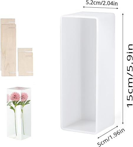 Waitamo Moules en Résine, Grand Carré Moule pour Resine Epoxy avec Cadre Moule Silicone Resine Epoxy pour Conservation de Fleurs Serre-Livres Décoration Maison Projets DIY (7.5x5.2x1.9in) - Nail Gallerys