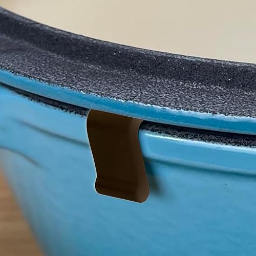 Lot de 8 clips de protection pour couvercle de four hollandais – Clips de rechange en plastique pour empiler | Clips de rechange pour ustensiles de cuisine | Protections pour casseroles empilables - Nail Gallerys