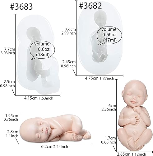 Moules en silicone 3D pour décoration de gâteaux, cupcakes, chocolat, savon, cire, argile, 5,1 cm, environ 6,1 x 2,5 cm - Nail Gallerys