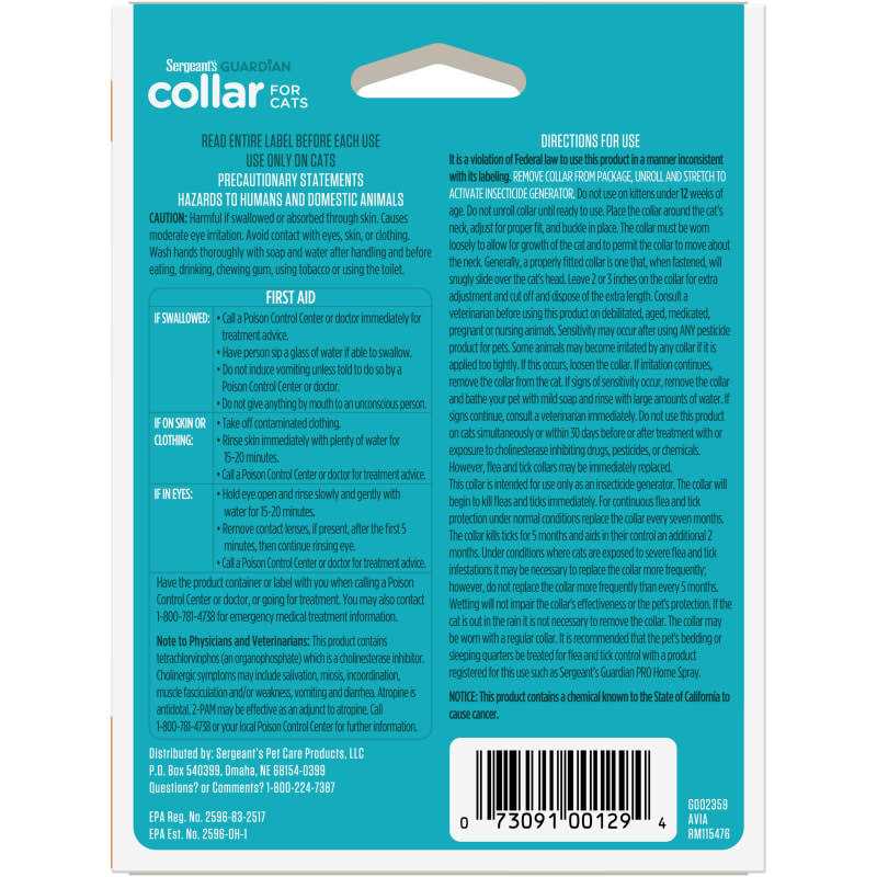 Sergeant’s Guardian Flea & Tick Collar for Cats - Nail Gallerys