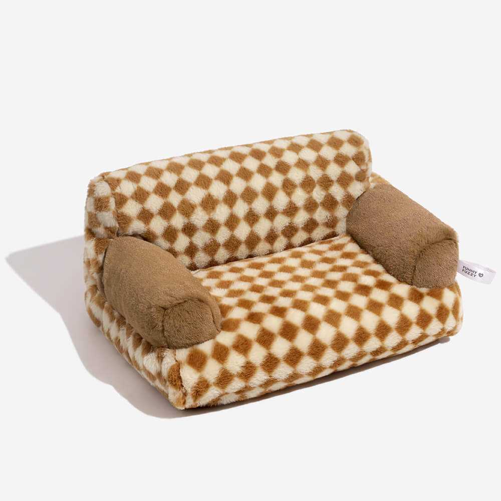 FunnyFuzzy Plaid Dog & Cat Couch Bed Gift for Dog - Nail Gallerys