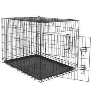 Pet Republic 303642Inches Double Door Dog Crate Folding Metal Wire Dog Kennel Cage with Tray for Smallmediumlarge Dogs Indoor Outdoor Travel - Nail Gallerys