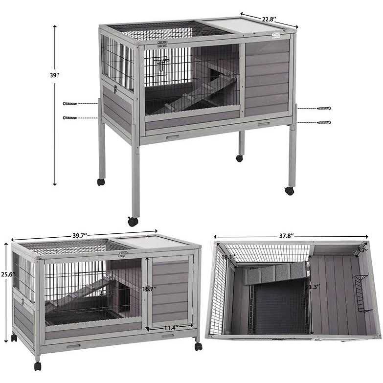 Aivituvin Rabbit Hutch Indoor Bunny Cage - Nail Gallerys
